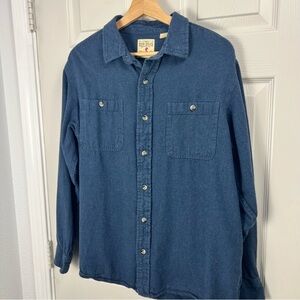 Red Head Brand Co. Men’s Flannel Shirt L – Blue Button Down Long Sleeve Outdoor